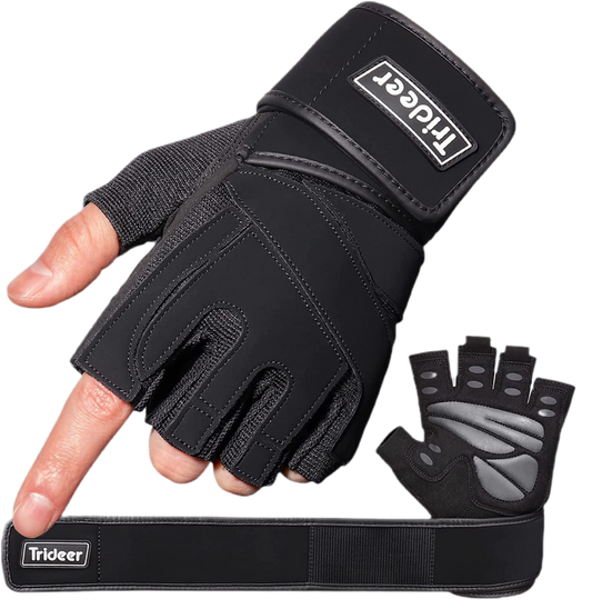 Guantes de Gimnasio con Soporte de Muñeca - Antideslizantes