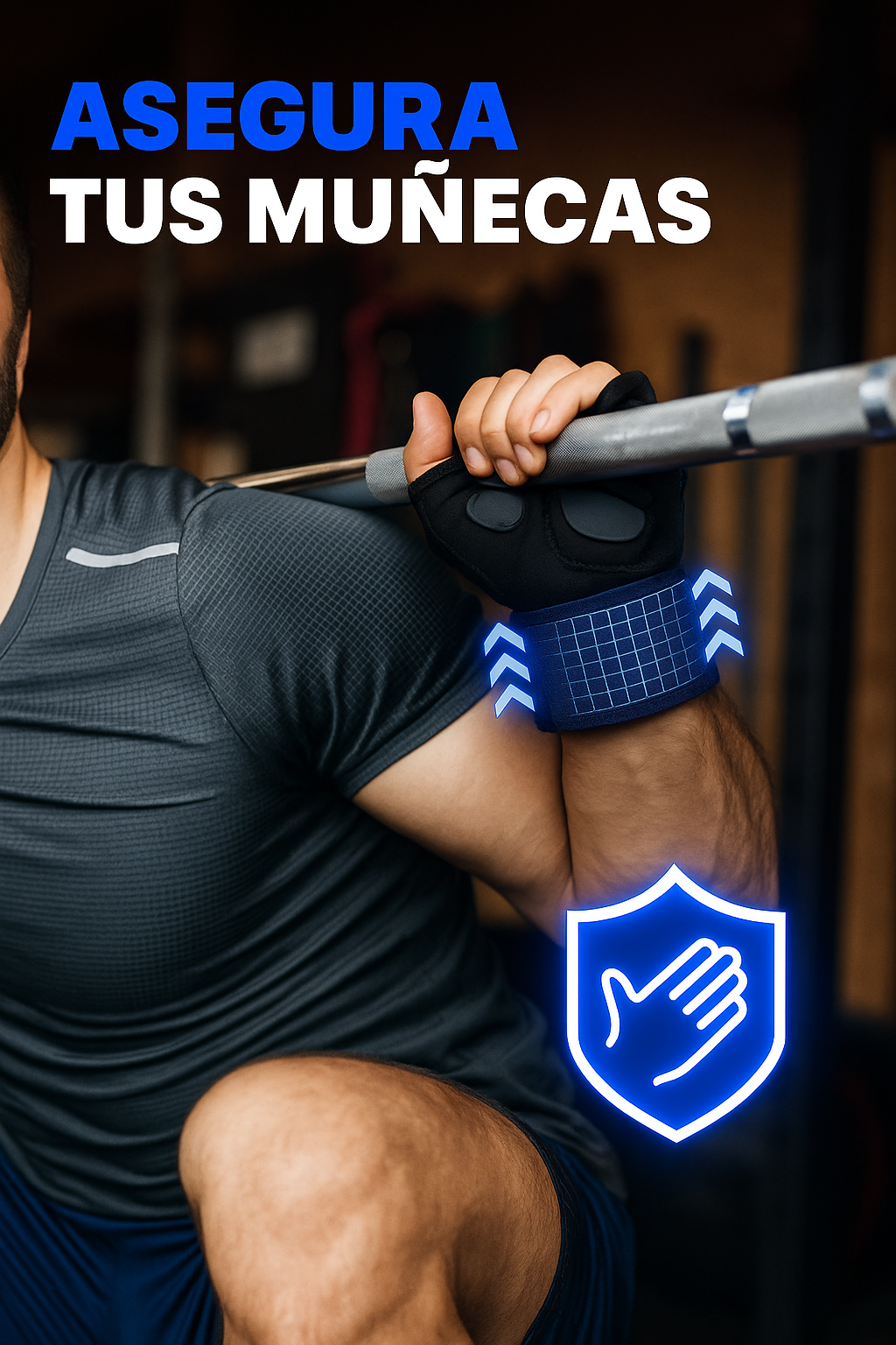 Guantes de Gimnasio con Soporte de Muñeca - Antideslizantes