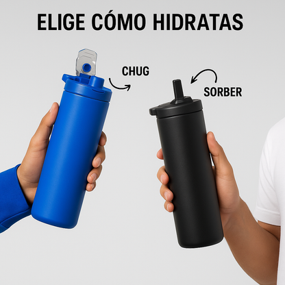 Termo de Acero Inoxidable - 3 Tapas Incluidas